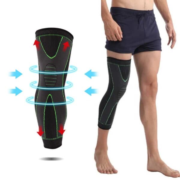 Kompresjonshylse for kne - Knestøtte/Knebeskyttelse med Compression M