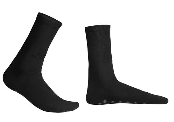 Kilde® anti-slip bomuldsstrømper 35-38 med anti-slip - Sort