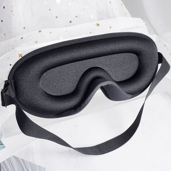 3D-sovemaske med minneskum - svart