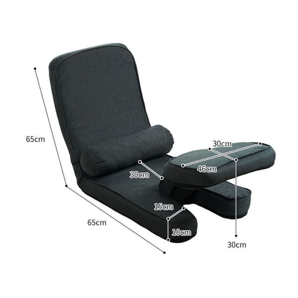 Ergonomisk gulvstol med stålramme og blød polstring