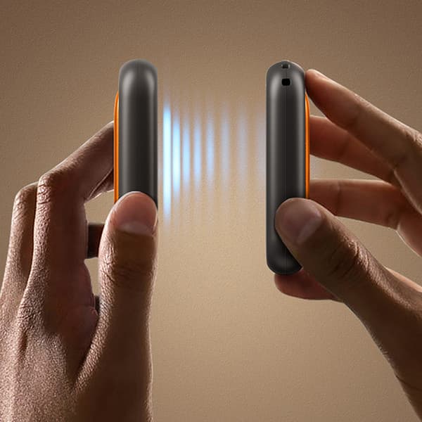 Genopladelige håndvarmere med 2-i-1 magnetisk design - Sort/Orange