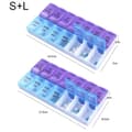 Miniatyrbild 5 av 7: Praktiskt Hållbar Dosett Medicinask Tablettask Genomskinlig