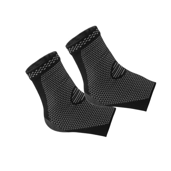 INF Unisex kopparstödsstrumpa för fotled Svart S