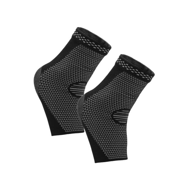 INF Unisex kopparstödsstrumpa för fotled Svart S