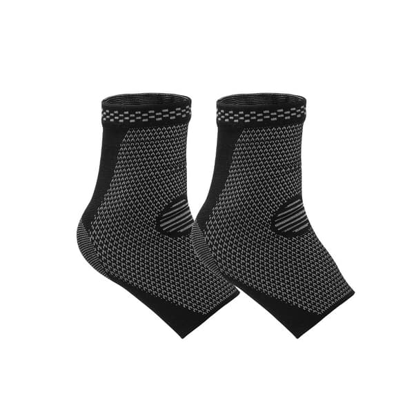 INF Unisex kopparstödsstrumpa för fotled Svart S