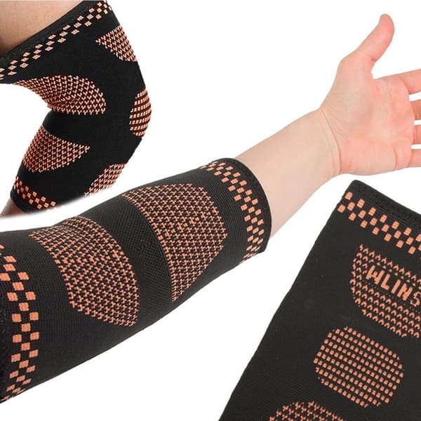 Armbågsstöd med Kompression | Värmeaktiverande Kopparfibrer Armbågsskydd