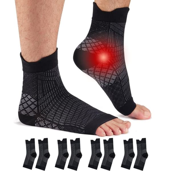Lollanda 4 Pair Nilkkatuki puristusnilkkatuella, Tukee urheilua ja jokapäiväistä elämää, Hengittävä