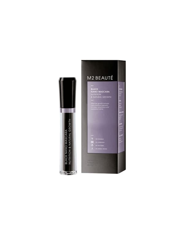 M2 Beauté Black Nano Mascara Nutrition y Amp; Natural Growth 6ml
