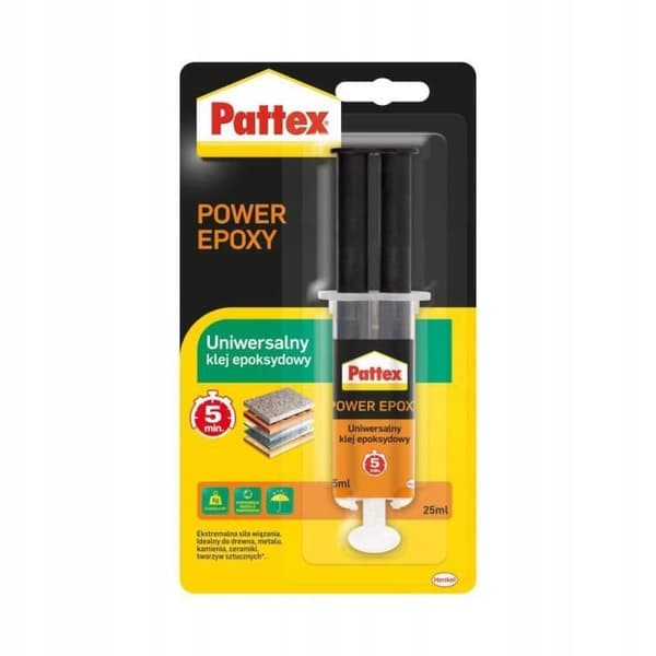 Epoxilim - Pattex - Power Epoxy - 25 ml - Snabb reparation - Vattentålig