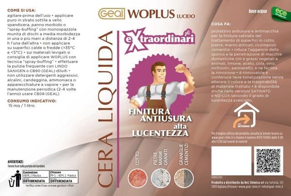 Geal - 531423 - Woplus Gloss Wax, Vit/Latte
