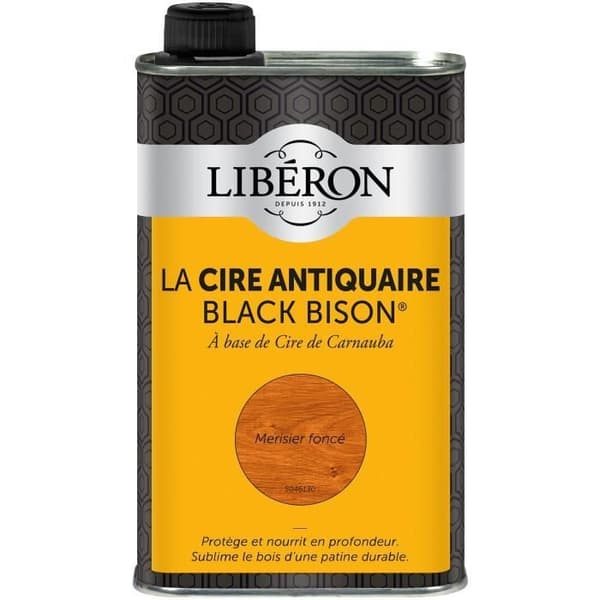 Svart bison flytande antikhandlarvax - mörkt körsbär - 0,5 L