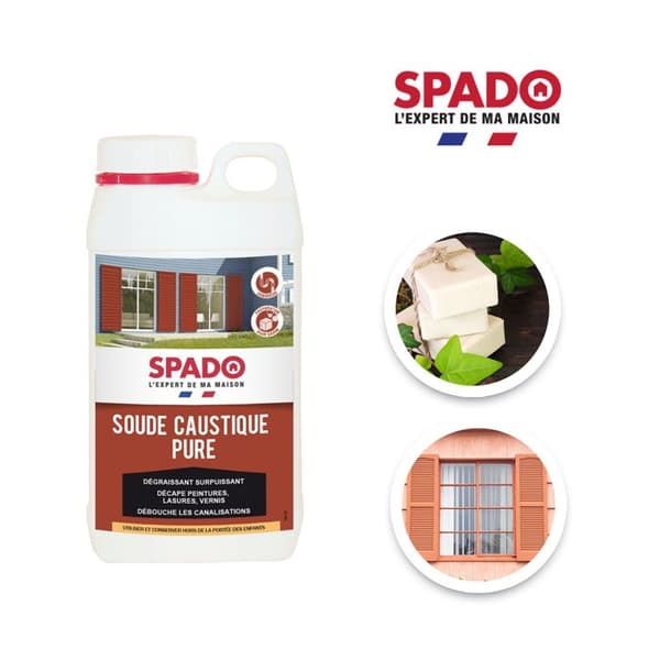 Kaustiksoda - SPADO - 1kg - Avblockerar rör - Avfettningsmedel - Tvåltillverkning