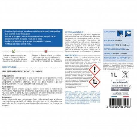 Saturator - STARWAX - 1 liter - Färgless - Snabbtorkande - UV-beständig