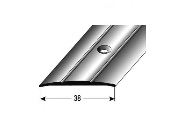 PROVISTON Tröskelremsa 1,8 x 38 x 1000 mm Anodiserad aluminium Svart Att skruva fast