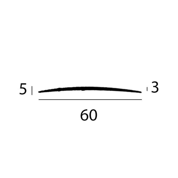 PROVISTON Tröskelprofil H 5mm l 60mm Längd 1000mm Alu