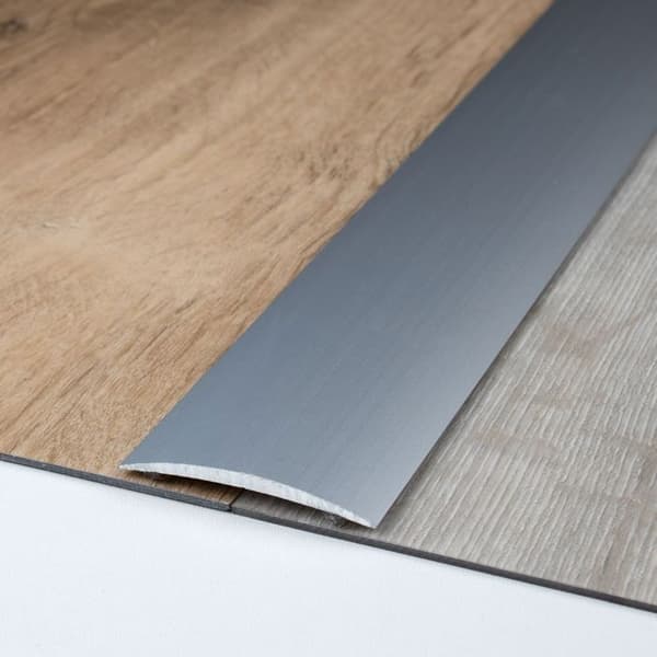 PROVISTON Tröskellist H 5mm l 50mm Längd 1000mm Aluminium Silver Självhäftande