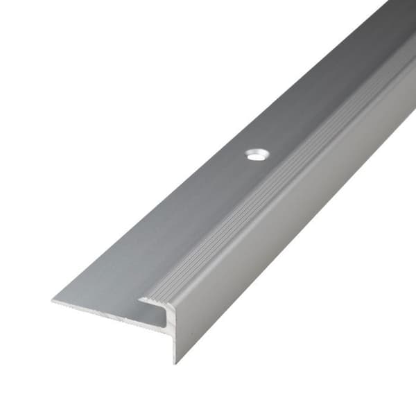 PROVISTON Profil för trappnos l 30 mm H 15 mm L 1000 mm Vinkel Profil i metall Anodiserad aluminium Silverborstad Med hål