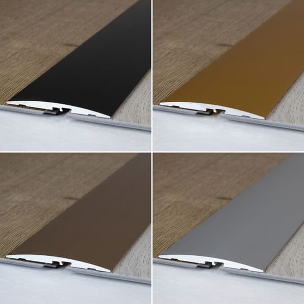 Tröskelprofil Alu anodiserad Silver L 60 mm H 4 mm Lång 1000mm Självhäftande