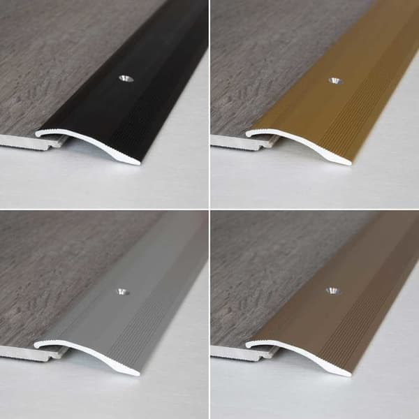 PROVISTON Justeringsprofil Alu anodiserad Ljusbrons l 40 mm H 5 mm Förborrad L 2700 mm