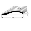 Miniatyrbild 2 av 5: PROVISTON Justeringsprofil Alu anodiserad Ljusbrons l 40 mm H 5 mm Förborrad L 2700 mm