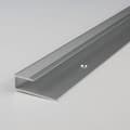 Miniatyrbild 1 av 4: Profil av anoderad aluminium Silver L 15.6 mm H 8.5 mm Genomgående profil för finish