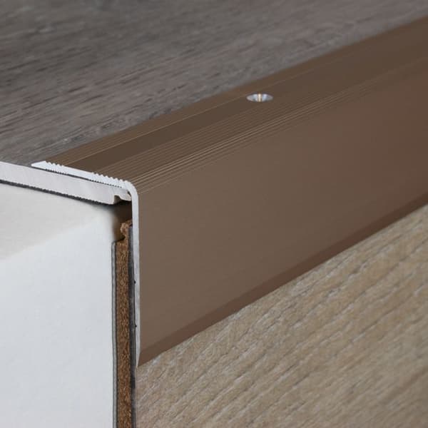 PROVISTON Trappsteg för golvbeläggning 30 x 22-52 x 1000 mm Silver