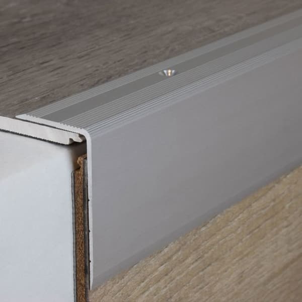PROVISTON Trappsteg för golvbeläggning 30 x 22-52 x 1000 mm Silver