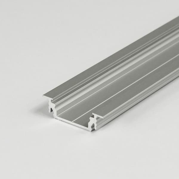 PROVISTON LED-profil i aluminium 28 x 8 x 2000 mm Anodiserad silver LED-belysning Indirekt belysning LED-stänger 1 styck