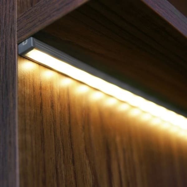 PROVISTON LED-profil i aluminium 12.2 x 7 x 2000 mm Anodiserad silver LED-belysning Indirekt belysning LED-stänger 1 styck