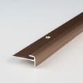 Miniatyrbild 1 av 5: Profil avstängd Alu anodiserad Ljus brons l 25 mm H 3 mm Genomborrad L 1000 mm