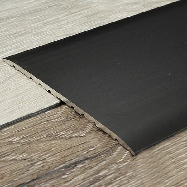 Tröskellist Alu anodiserad Mörkbrons L 80 mm H 3.5 mm Lång 1000mm Självhäftande