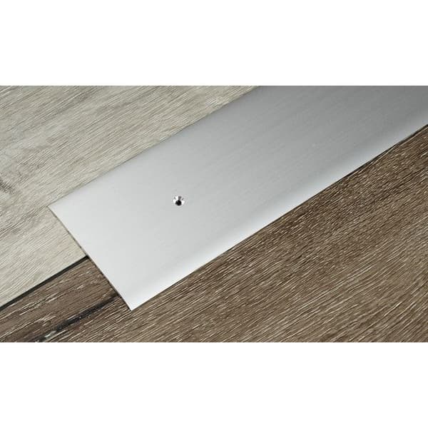 PROVISTON Tröskelprofil Övergångsprofil Alu 80 x 1000 mm Silver för skruvmontering