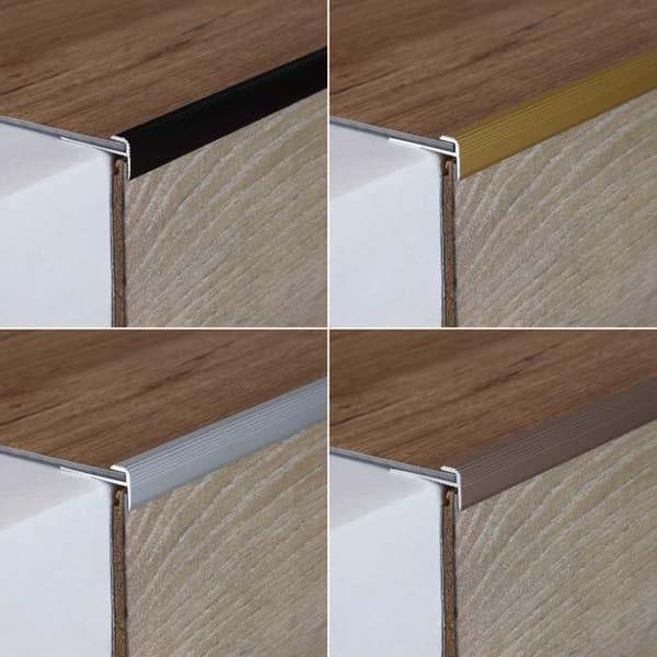 Profil avstängning Alu anodiserad Silver l 25 mm H 3 mm Förborrad Avslutningsprofil L 1000 mm