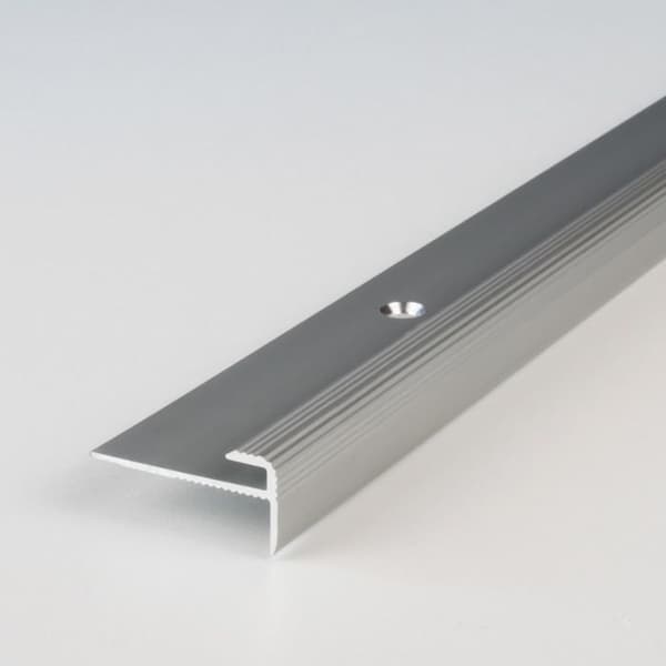 Profil avstängning Alu anodiserad Silver l 25 mm H 3 mm Förborrad Avslutningsprofil L 1000 mm
