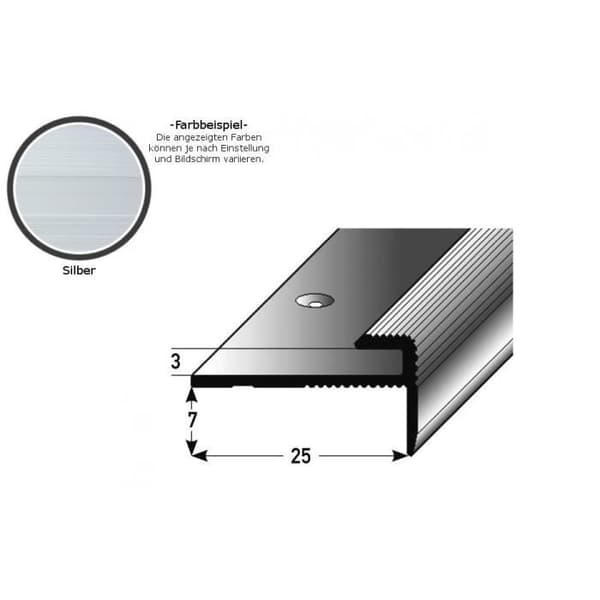 PROVISTON Avslutnings- och Stoppprofil Alu 10 x 25 x 2700 x 3 mm Silver