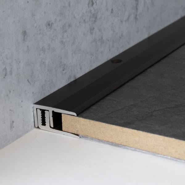 PROVISTON Anodiserad aluminium mörkbrons l 21 mm H 7 - 15 mm Förborrad stoppprofil L 2700 mm