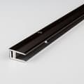 Miniatyrbild 1 av 4: PROVISTON Anodiserad aluminium mörkbrons l 21 mm H 7 - 15 mm Förborrad stoppprofil L 2700 mm