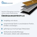 Miniatyrbild 4 av 6: PROVISTON Tröskelramp Bred 25 mm H 0 - 99 mm L 1000 mm Aluminium Slethvit Självhäftande