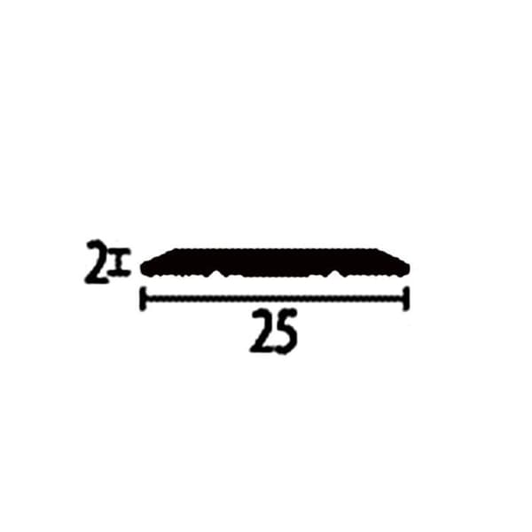 PROVISTON Tröskelramp Bred 25 mm H 0 - 99 mm L 1000 mm Aluminium Slethvit Självhäftande