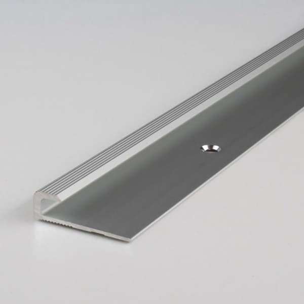 Anodiserad aluminiumavslutning Silver l 30 mm H 5 mm Genomborrad Färdigprofil L 1000 mm