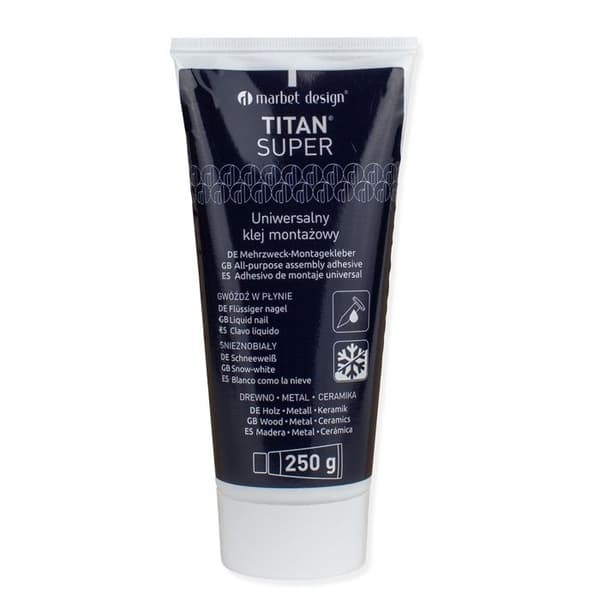 Marbet monteringslim Titan Superlim för socklar lim för lister tub patron