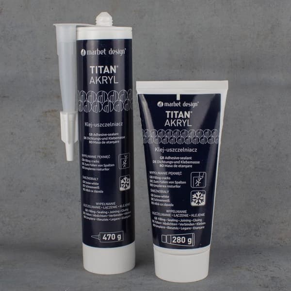 Marbet Mastic akryl TITAN ACRYL Mastic för elastiska fogar utan lösningsmedel patron