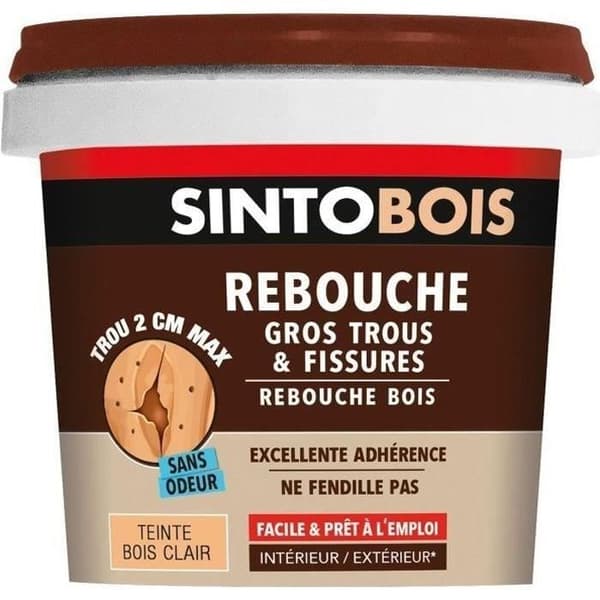 Rebouche trä - SINTO - SINTOBOIS - 500 g - Ljust trä - Krämig pasta som är lätt att applicera