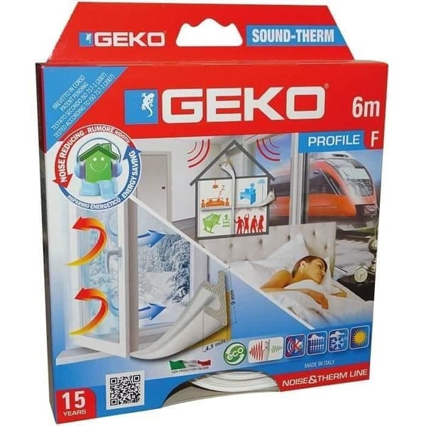 GEKO självhäftande fogtejp - Vit - 6m - 47305