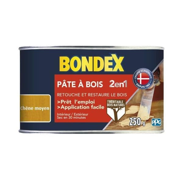 BONDEX Träspackel medium ek - 0,25L