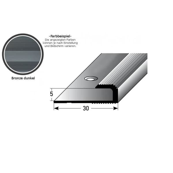 PROVISTON Avstängnings- och avslutningsprofil Alu 30 x 5 x 1000 mm Mörkbrons