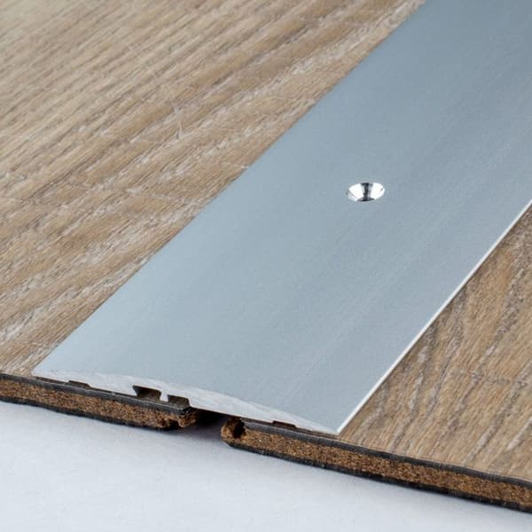 Anodiserad aluminiumbeläggning Silver L 60 mm H 4 mm För skruvning på sidan
