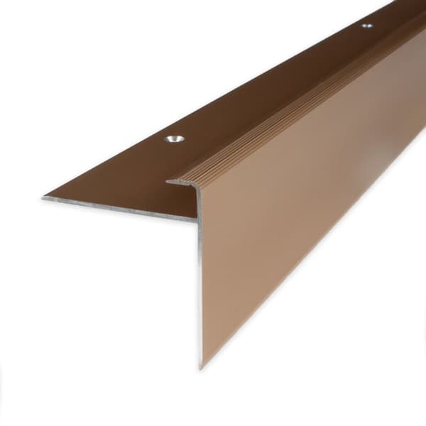 Avslutningsprofil trapp Aluminium anodiserad L 10mm H 8.5mm Förborrad