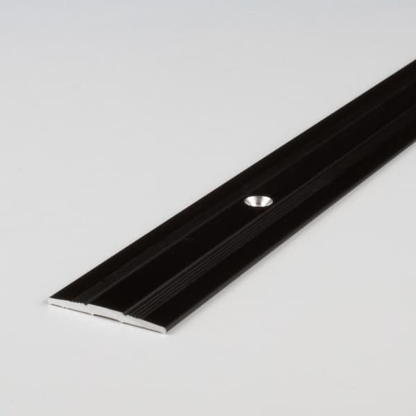Tröskelprofil Aluminium anodiserad Mörkbrons L 27 mm H 1.7 mm Lång 2700 mm Förborrad