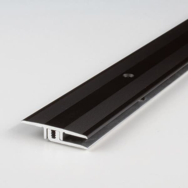 Balk av anodiserad aluminium i mörkbrons L 33 mm H 5 - 9 mm Lång 2700 mm Genomborrad